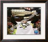 Evgeni Malkin Game 7 - 2008-09 NHL Stanley Cup Finals With Trophy Framed Photographic Print