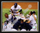 B.J. Upton Game 7 of the 2008 ALCS Celebration Framed Photographic Print