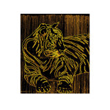 Golden Tiger Poster av Thierry Bisch
