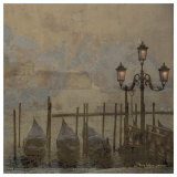 Mini Dawn and the Gondolas II Poster par Terry Lawrence