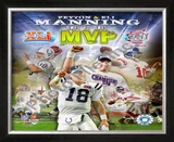 Peyton Manning & Eli Manning Framed Photographic Print