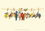 Bird Menagerie II Posters by Wendy Russell