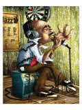 Bluesman Harmonica Affiches par Adam Perez