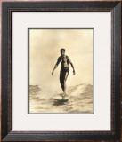 Duke Surfing Framed Giclee Print