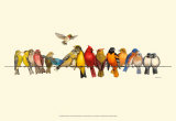 Bird Menagerie I Posters van Wendy Russell