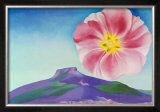 Hollyhock with Pedernal Prints by Georgia O'Keeffe
