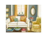 Yellow Chintz Chair Affiches par Janet Hill