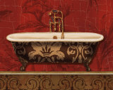 Royal Red Bath I Poster von Lisa Audit