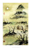 Viewing Plum Blossoms in Moonlight Poster par Nan Rae