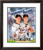 Joe Mauer & Justin Morneau Framed Photographic Print