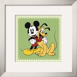Classic Mickey Mouse and Pluto Prints