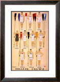 Yale Harvard Princeton Crews Framed Giclee Print