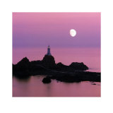 Moon over Corbiere Lighthouse, Jersey Prints by Tom Mackie