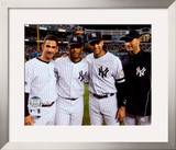 Jorge Posada, Mariano Rivera, Derek Jeter,& Andy Pettitte Final Game At Yankee Stadium 2008 Framed Photographic Print