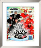 '09 St. Cup Match Up - Pens / Red Wings Framed Photographic Print