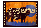 Woodblock Buffalo Posters by Benjamin Bay