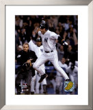 Derek Jeter celebrating after scoring winning run of 2004 ALDS game 2 ©Photofile Framed Photographic Print