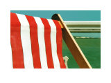 Deckchairs Print by Corinna Radcliffe