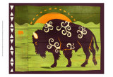 Woodblock Bison Prints by Benjamin Bay