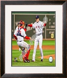 Jon Lester's 2008 No Hitter, Celebration Framed Photographic Print