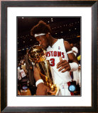 Ben Wallace Kissing 2004 NBA Championship Trophy  ©Photofile Framed Photographic Print