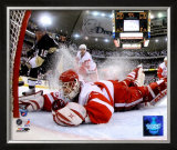 Chris Osgood in Game 6 of the 2008 NHL Stanley Cup Finals; Action 25 Framed Photographic Print