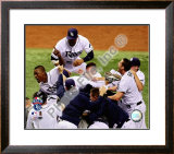B.J. Upton Game 7 of the 2008 ALCS Celebration Framed Photographic Print