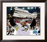 Sidney Crosby Game 7 - 2008-09 NHL Stanley Cup Finals With Trophy Framed Photographic Print