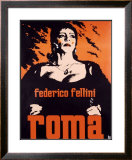 Federico Fellini Roma Framed Giclee Print