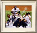 B.J. Upton Game 7 of the 2008 ALCS Celebration Framed Photographic Print