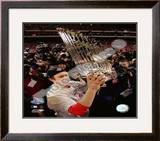 Chase Utley With World Series Trophy Framed Photographic Print