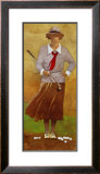 Vintage Woman Golfer Print by Bart Forbes