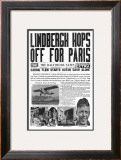 The Baltimore News, May 20, 1927: Lindbergh Hops Off for Paris Posters