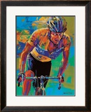 Lance Armstrong, Seven Times Tour de France Champion Posters by Malcolm Farley
