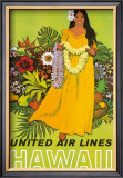 United Airlines, Lei Offering Framed Giclee Print