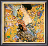 Lady with Fan Posters by Gustav Klimt