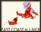 East Coast by LNER, LNER Poster, circa 1935 Framed Giclee Print by Tom Purvis