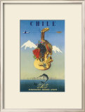 Chile by SAS, Scandinavian Airline System, c.1951 Posters by De Ambrogio 