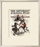 Snowball Fight at Snowfort, c.1911 Framed Giclee Print by Joseph Christian Leyendecker