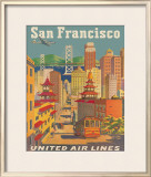 United Airlines: San Francisco, c.1950 Framed Giclee Print by Stan Galli