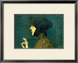 The Woman with a Gold Medallion Framed Giclee Print by Lucien Lévy-Dhurmer