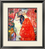 Girl Friends Framed Giclee Print by Gustav Klimt