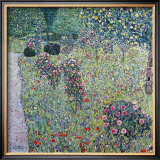 Orchard with Roses Framed Giclee Print by Gustav Klimt