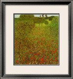 Field of Poppies Prints by Gustav Klimt