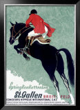 Horse Jumper Show Framed Giclee Print