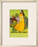 United Airlines, Lei Offering Framed Giclee Print