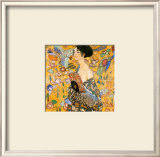 Lady with Fan Posters by Gustav Klimt