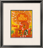 Los Angeles, Fly TWA Jets Framed Giclee Print by David Klein