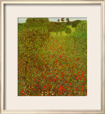 Field of Poppies Posters by Gustav Klimt