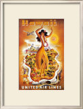 United Airlines, Hula Dancer Posters